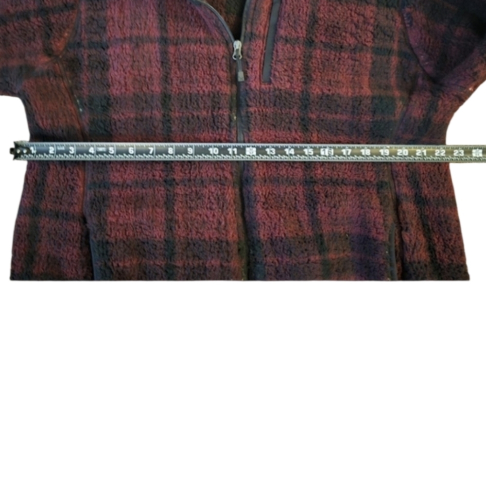 Eddie Bauer Women's Plaid Jacket in Burgundy and Black.XL - Picture 5 of 9
